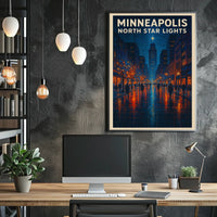 Minneapolis North Star Lights Poster