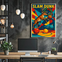 Slam Dunk Reindeer Poster