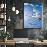 Upside Down Ski Adventure Poster PosterGoat