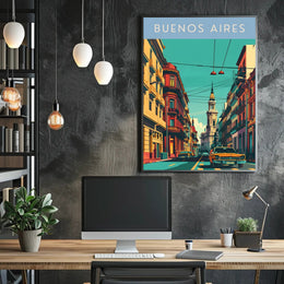 Buenos Aires Street Scene Poster
