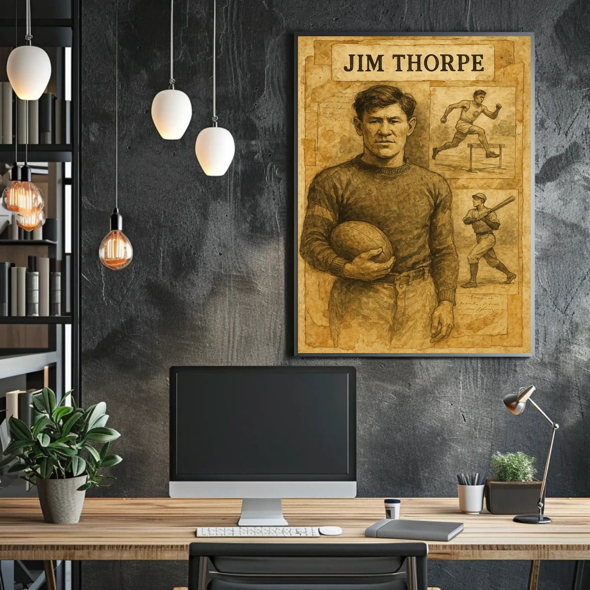 Jim Thorpe Legendary Athlete Poster