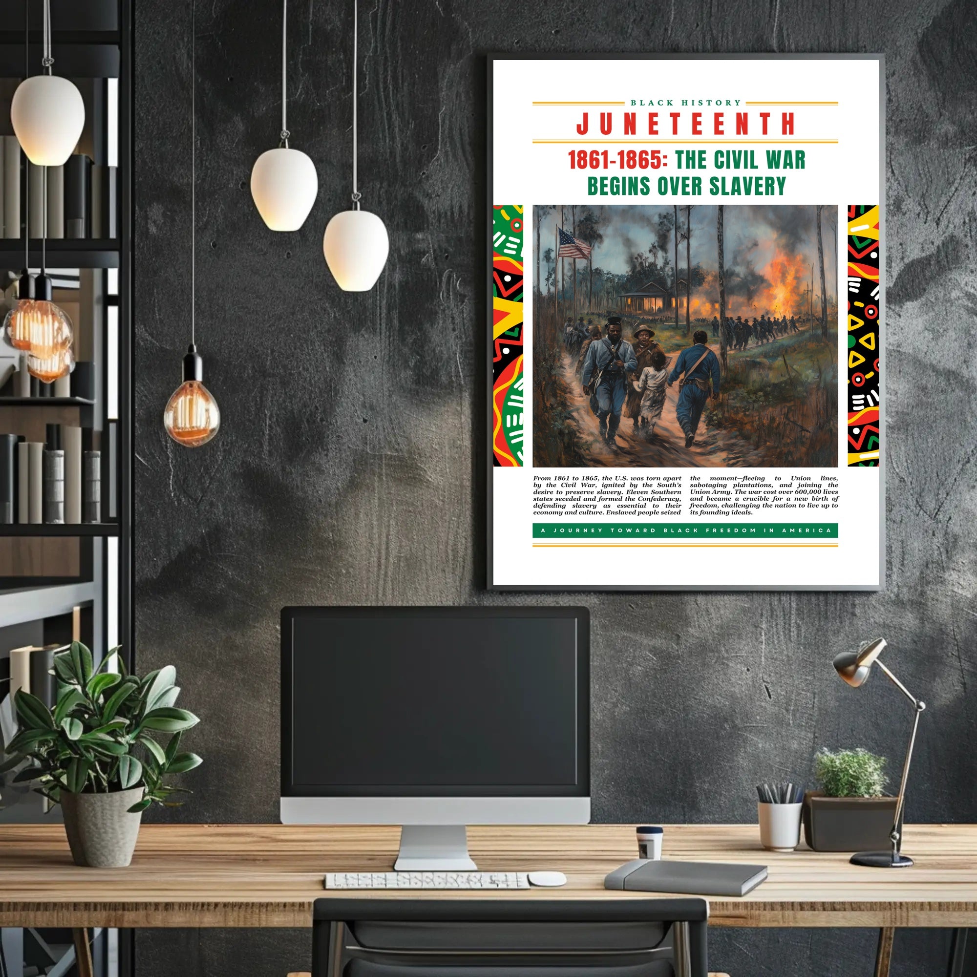 Civil War Freedom Journey Historical Poster
