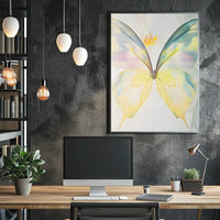 Ethereal Butterfly Wall Art Print Pastel Decor