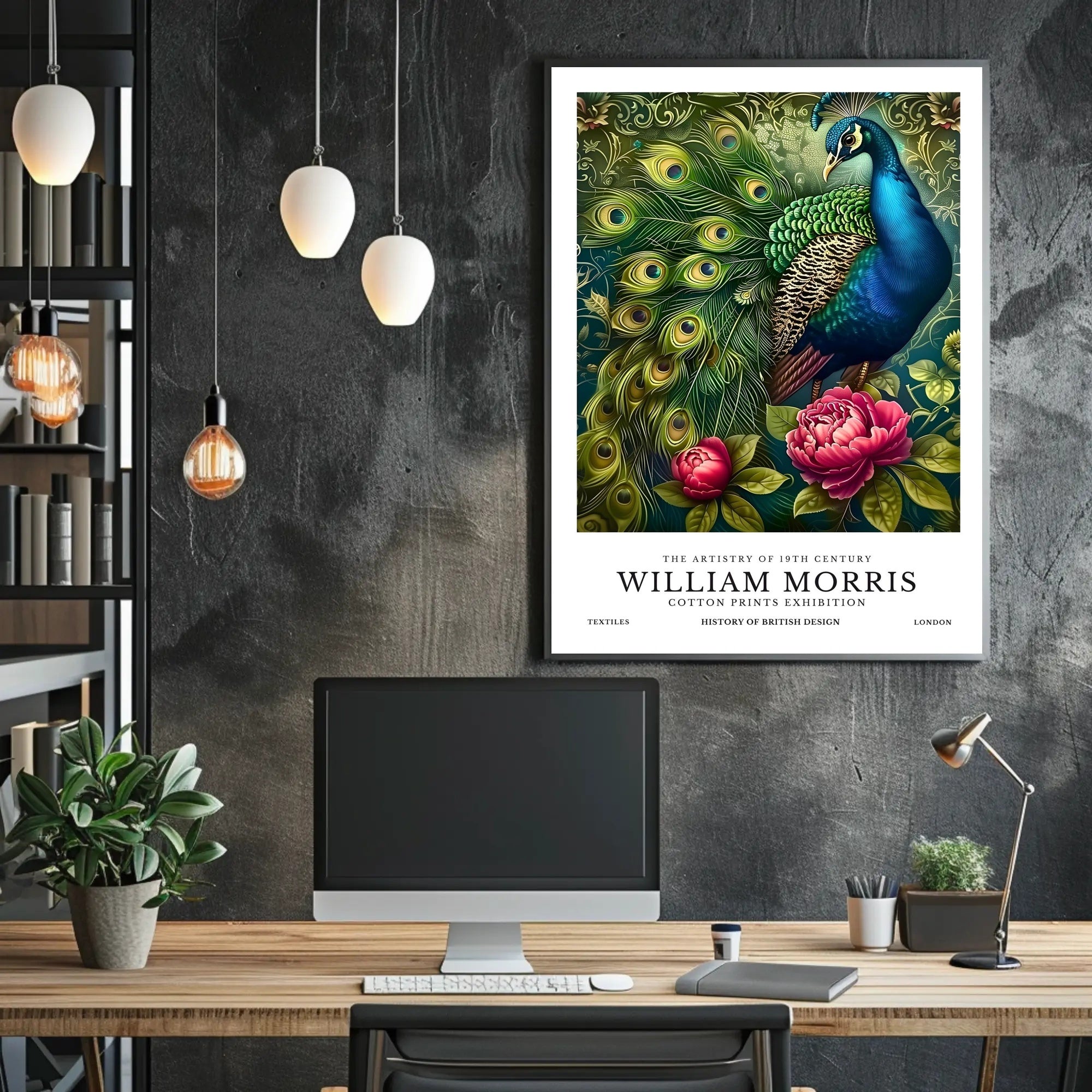 William Morris Textile Artistry Exhibition Cultural or Heritage Poster