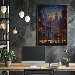 New York City Nightscape Poster