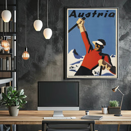 Austria Skiing Poster PosterGoat
