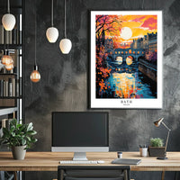 Bath, England A Sunset View Poster