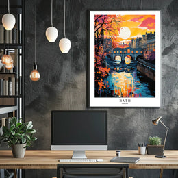 Bath, England A Sunset View Poster