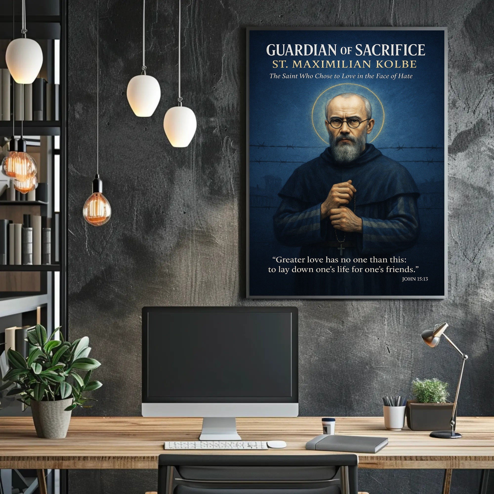 Guardian of Sacrifice St. Maximilian Kolbe Poster PosterGoat