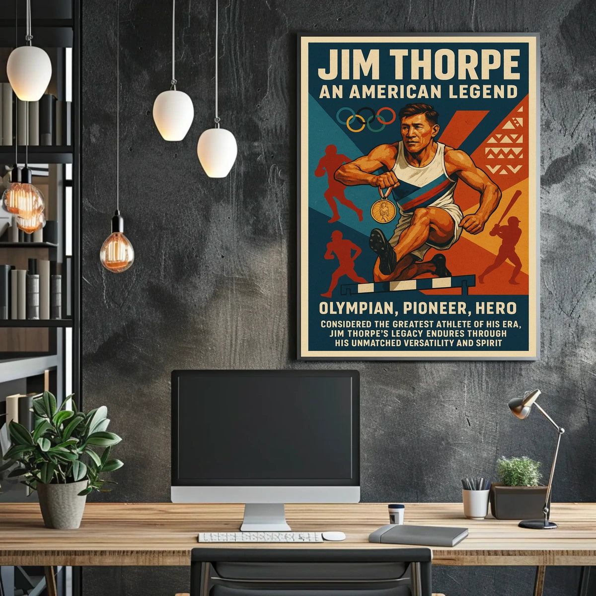 Jim Thorpe Legendary Athlete Poster