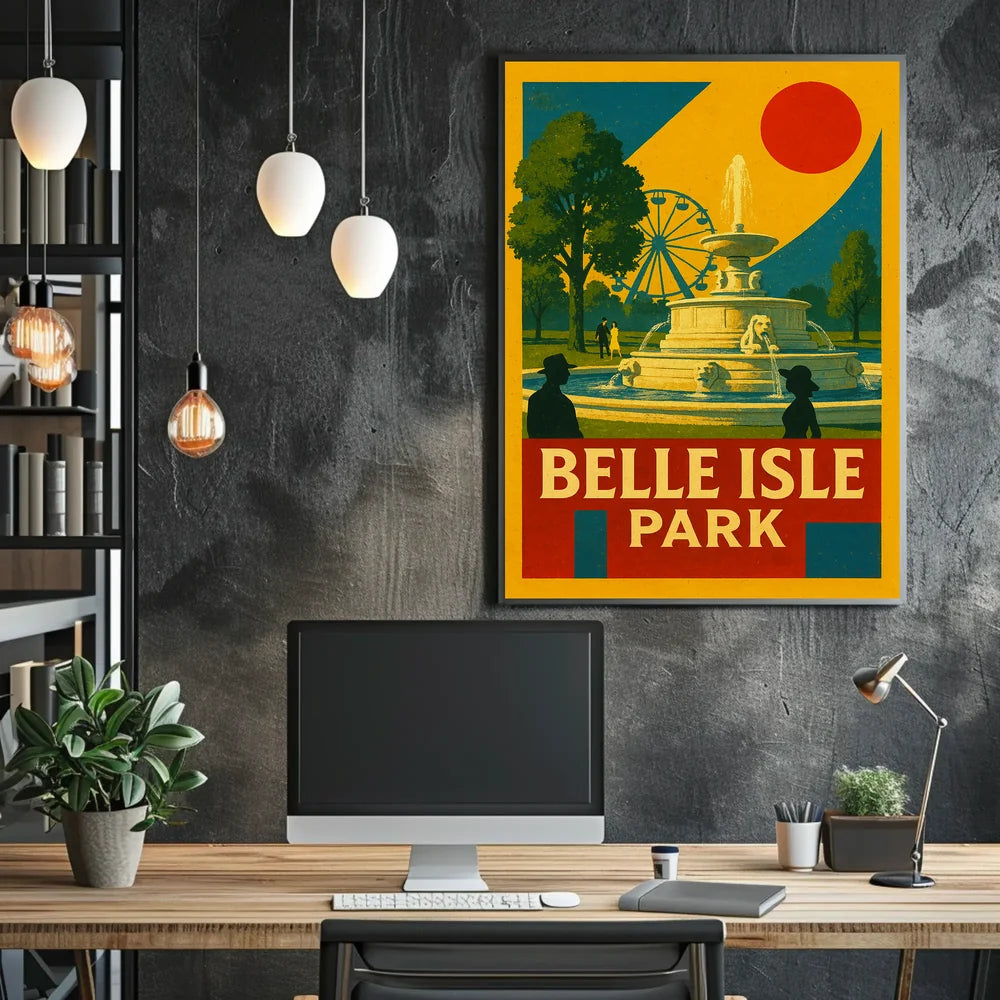Belle Isle Vintage Travel Art Poster