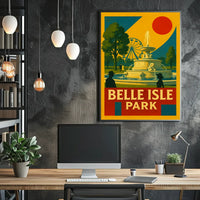 Belle Isle Vintage Travel Art Poster