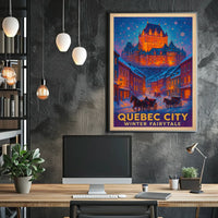 Quebec City Winter Fairytale Poster
