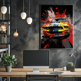 Colorful Automotive Explosion Poster PosterGoat