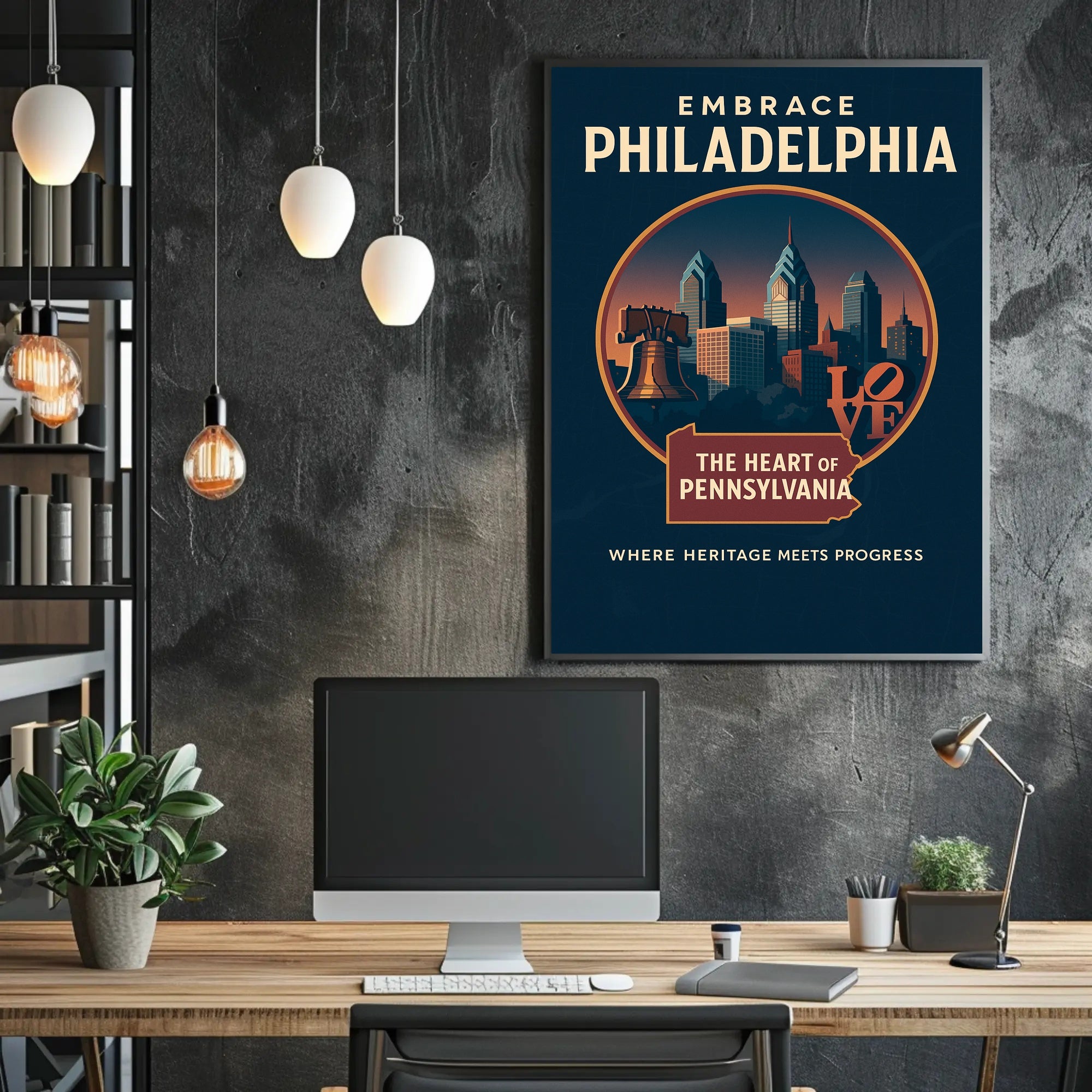 Embrace Philadelphia Poster PosterGoat