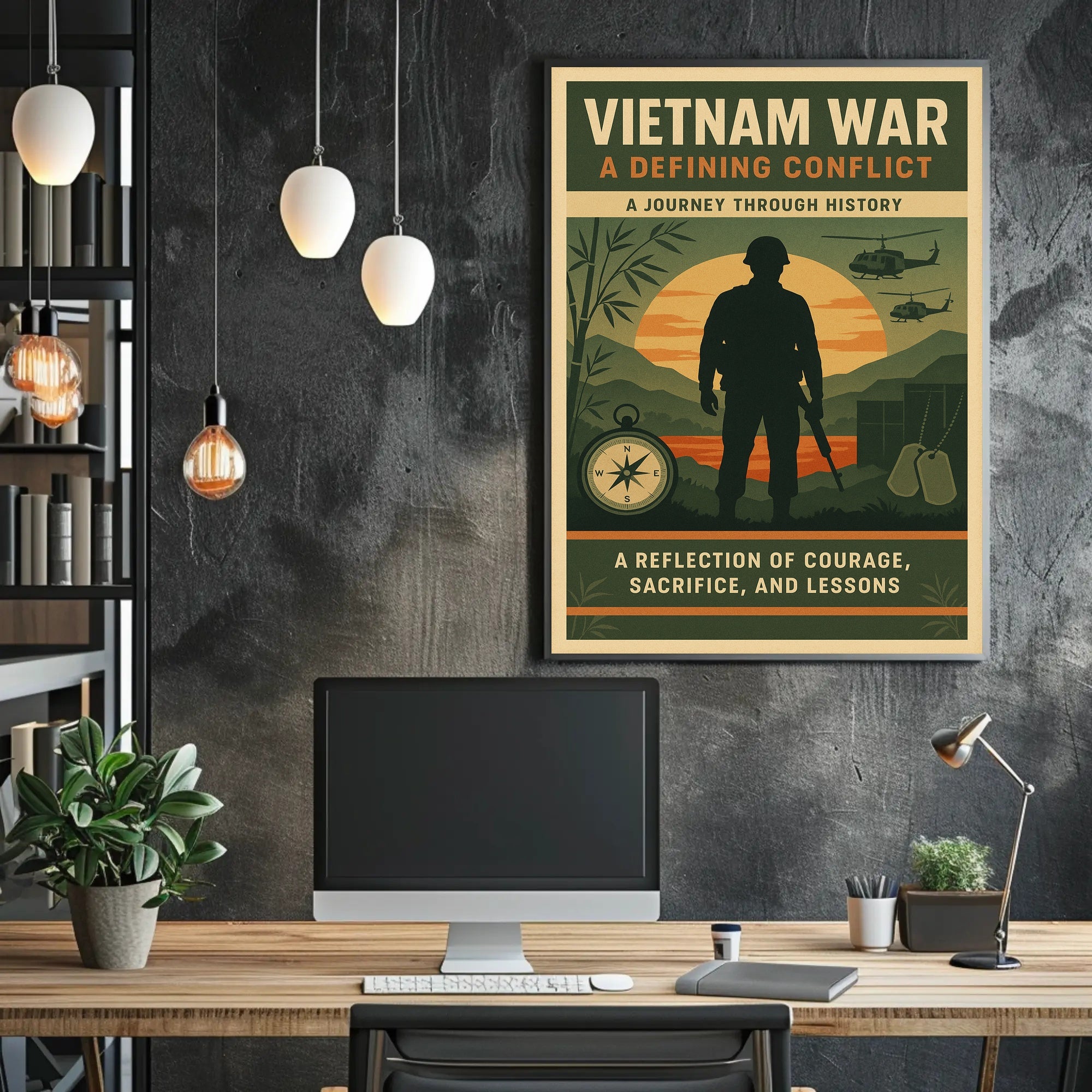 Vietnam War Poster Historic Military Print