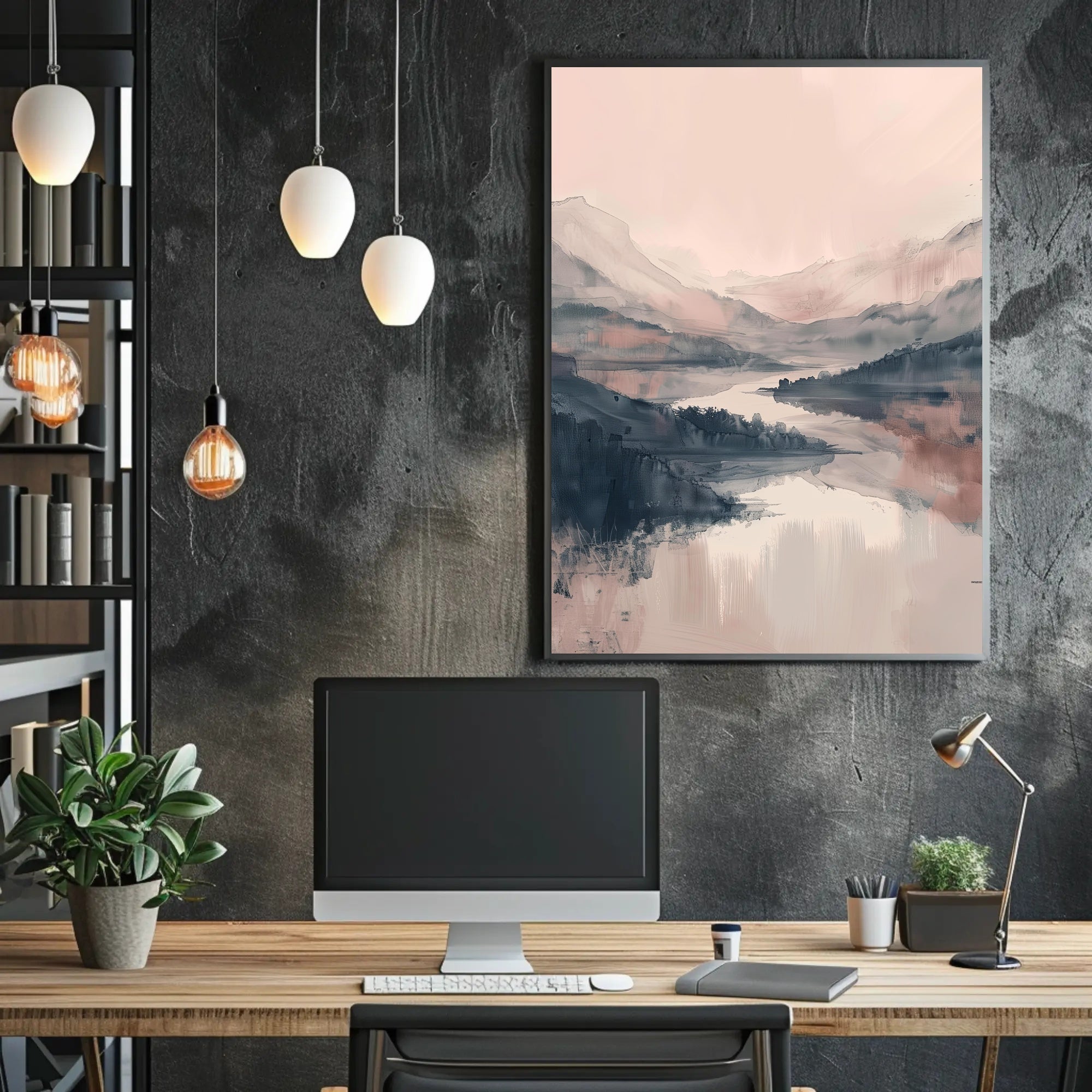 Serene Mountain Landscape Poster