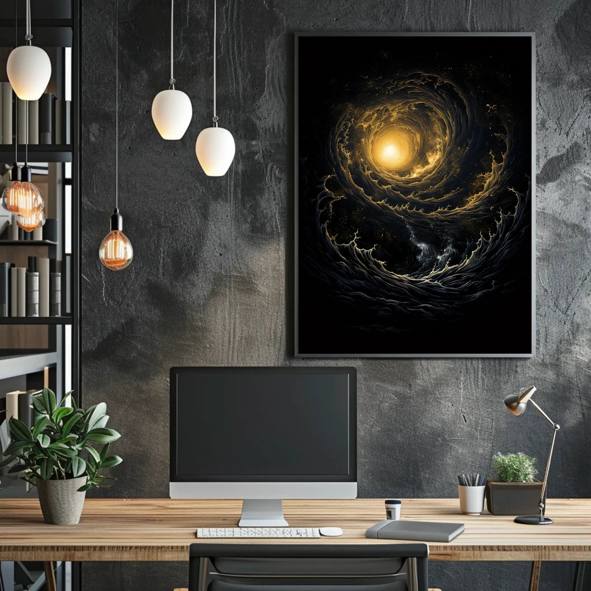 Mesmerizing Cosmic Vortex Abstract or Artistic Poster