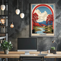 Scenic Virginia Landscape Vintage Art Travel Poster