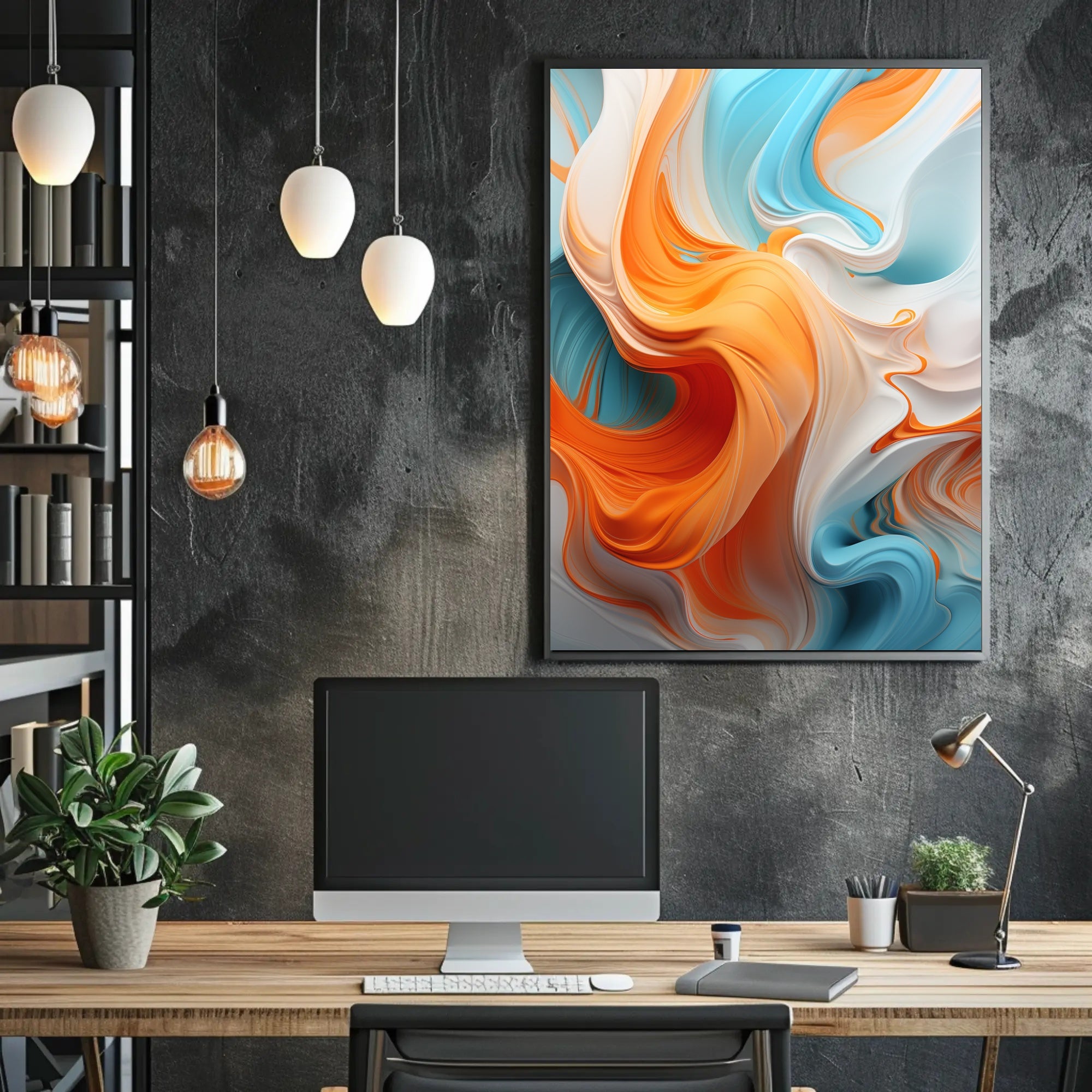 Fluid Energy: Vibrant Abstract, Artistic, or Pop Culture Poster