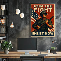 World War II Patriotic Military Recruitment Poster PosterGoat