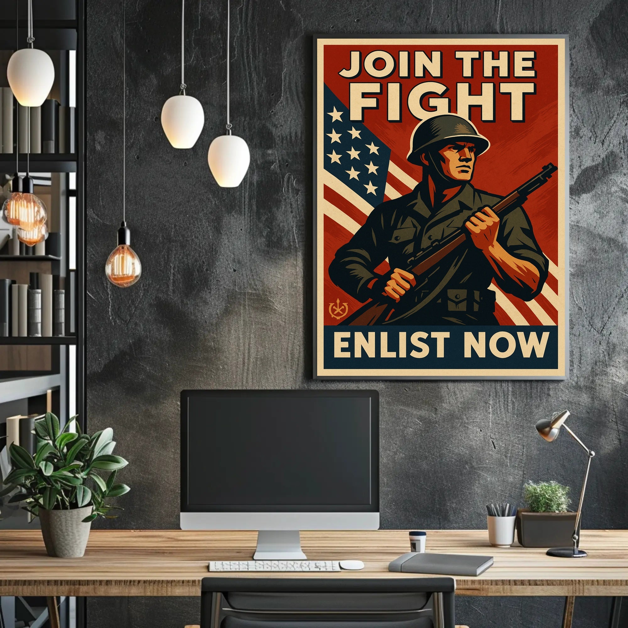 World War II Patriotic Military Recruitment Poster PosterGoat