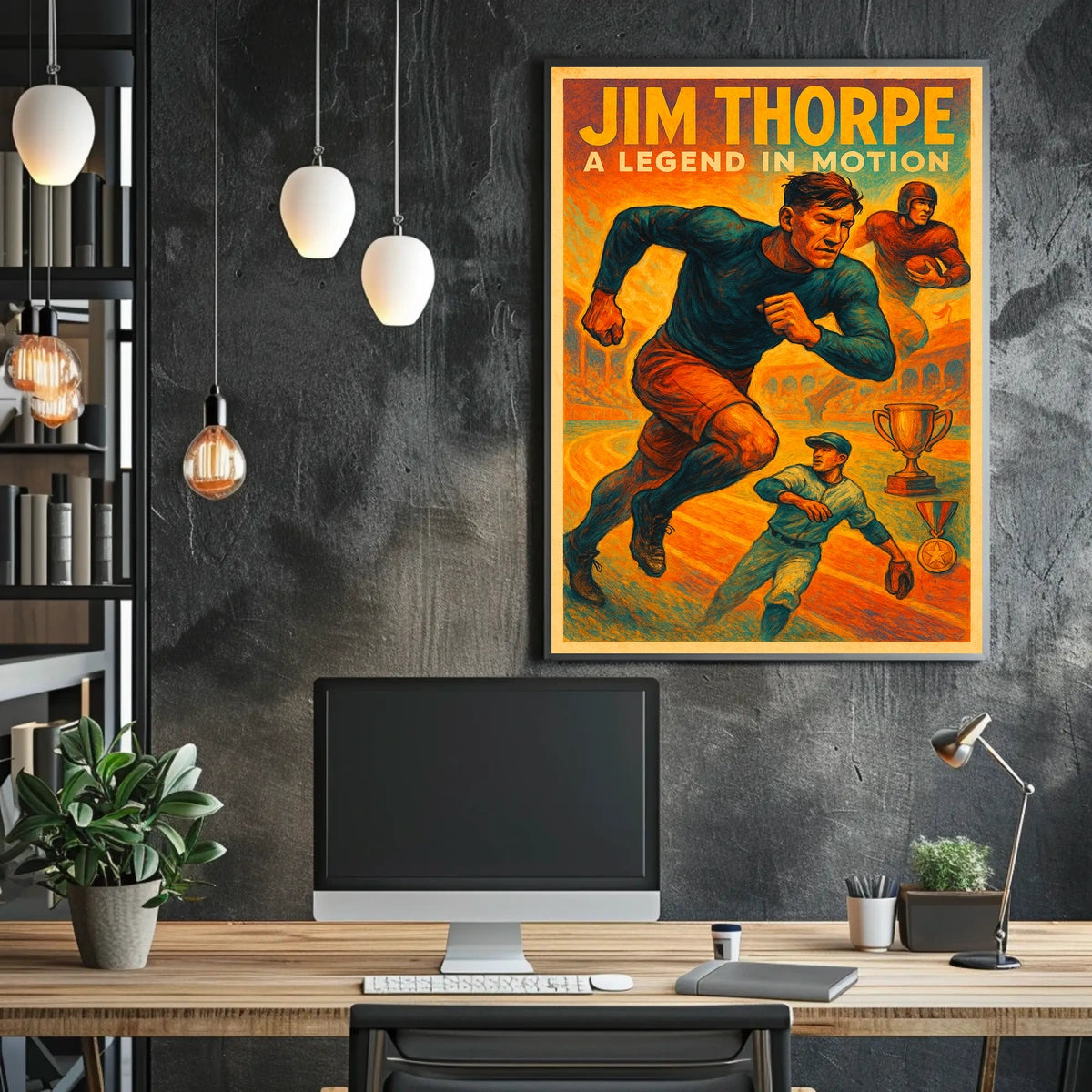 Jim Thorpe Legendary Athlete Poster