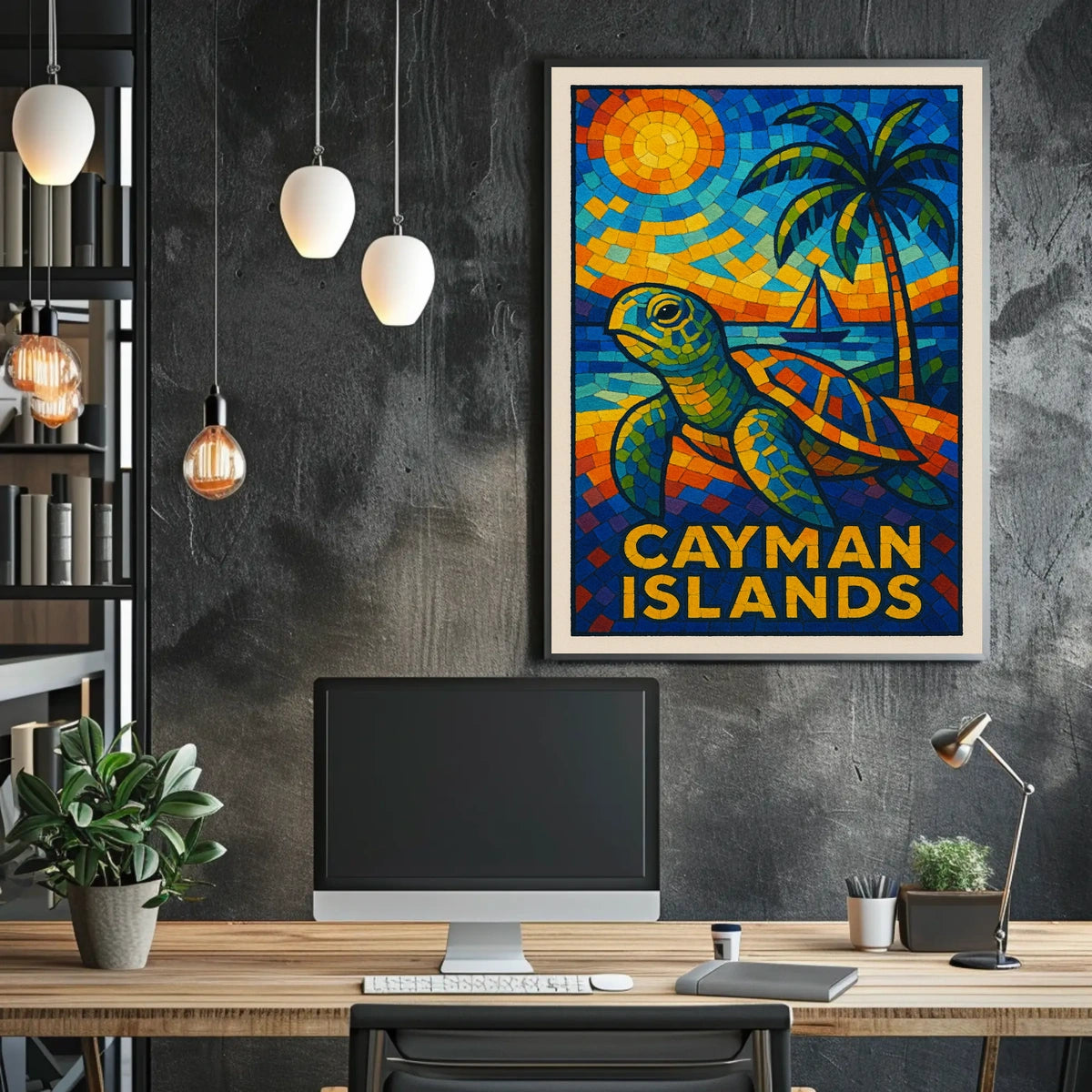 Cayman Islands Mosaic Poster