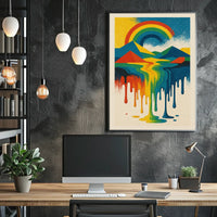 Vibrant Landscape Abstraction Abstract Poster