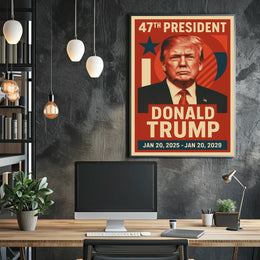 Trump 47th President Pop Art Patriot Poster