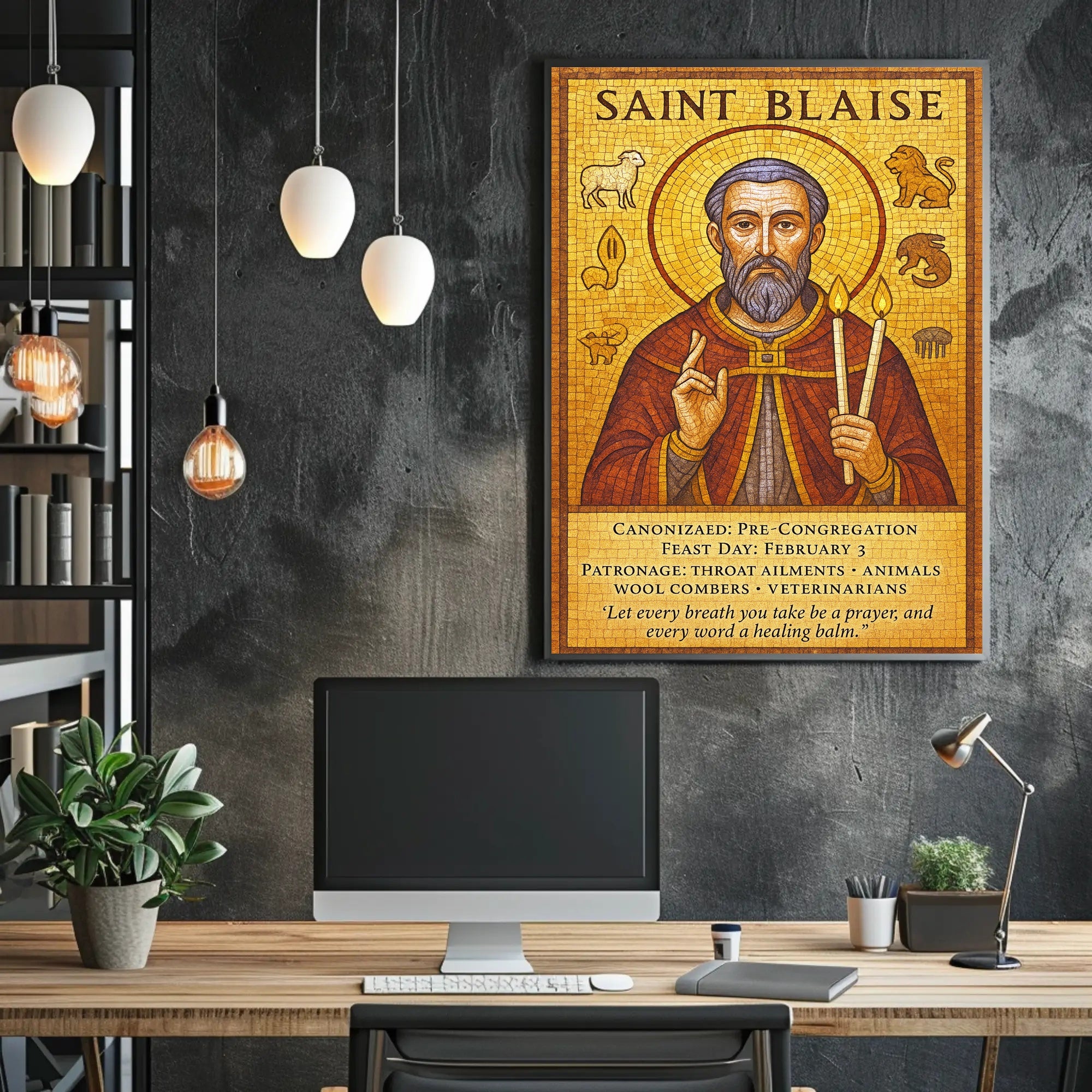 Saint Blaise Poster PosterGoat