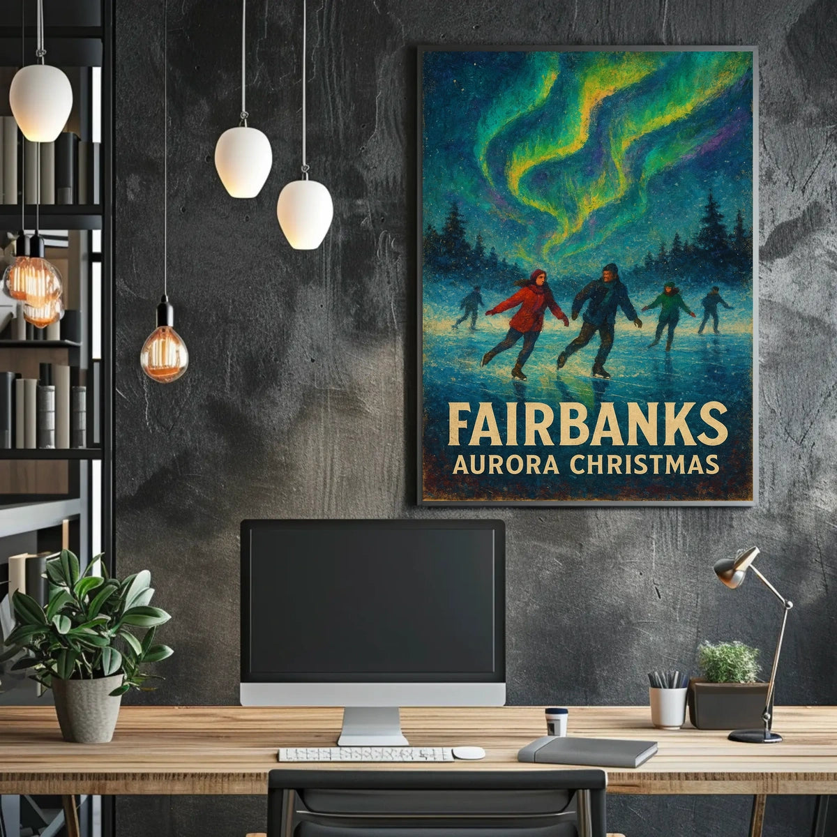 Aurora Christmas Fairbanks Poster