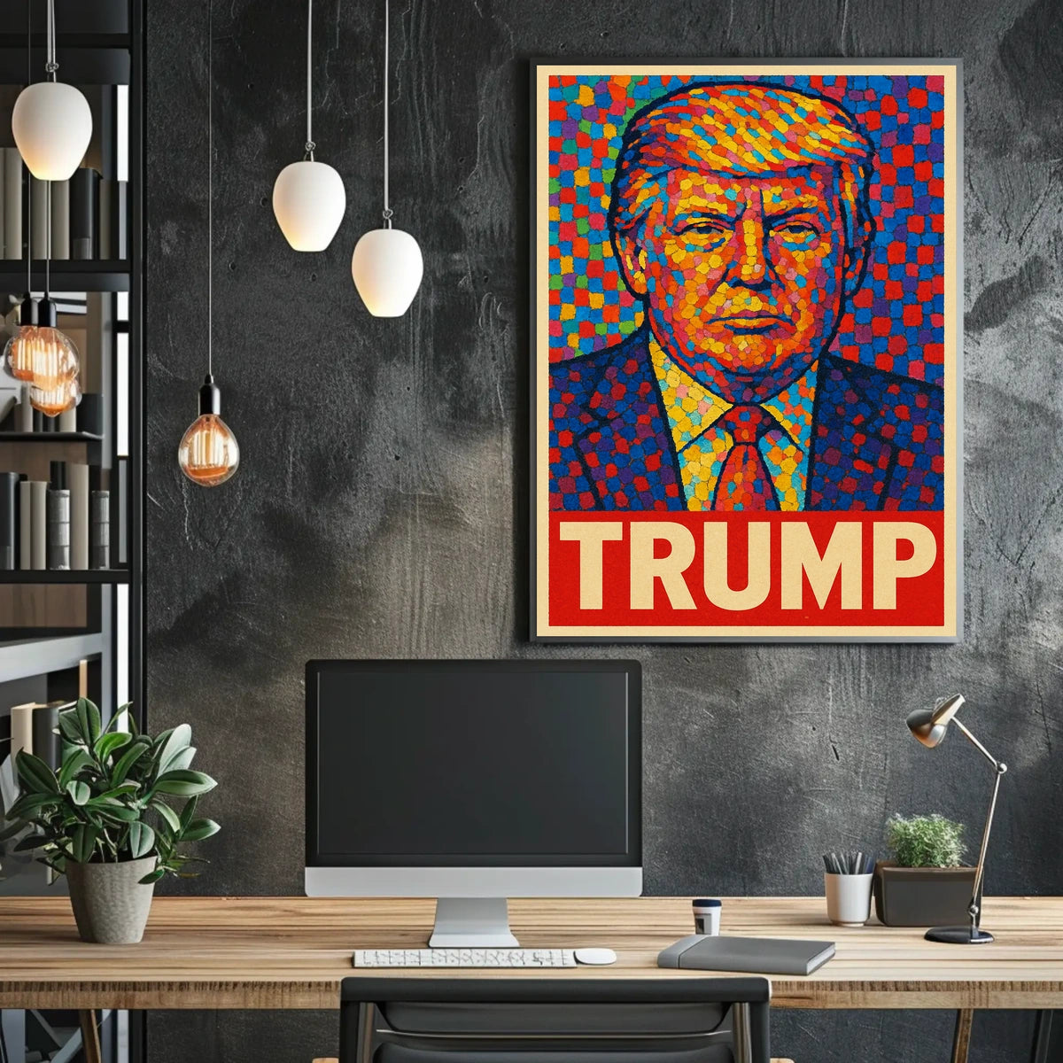 Donald Trump Vibrant Mosaic Legacy Poster