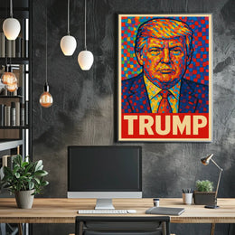 Donald Trump Vibrant Mosaic Legacy Poster
