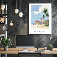 San Diego Beachfront Poster PosterGoat