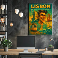 Lisbon The Sunlit City on Seven Hills Poster