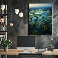 Serene River Landscape Poster
