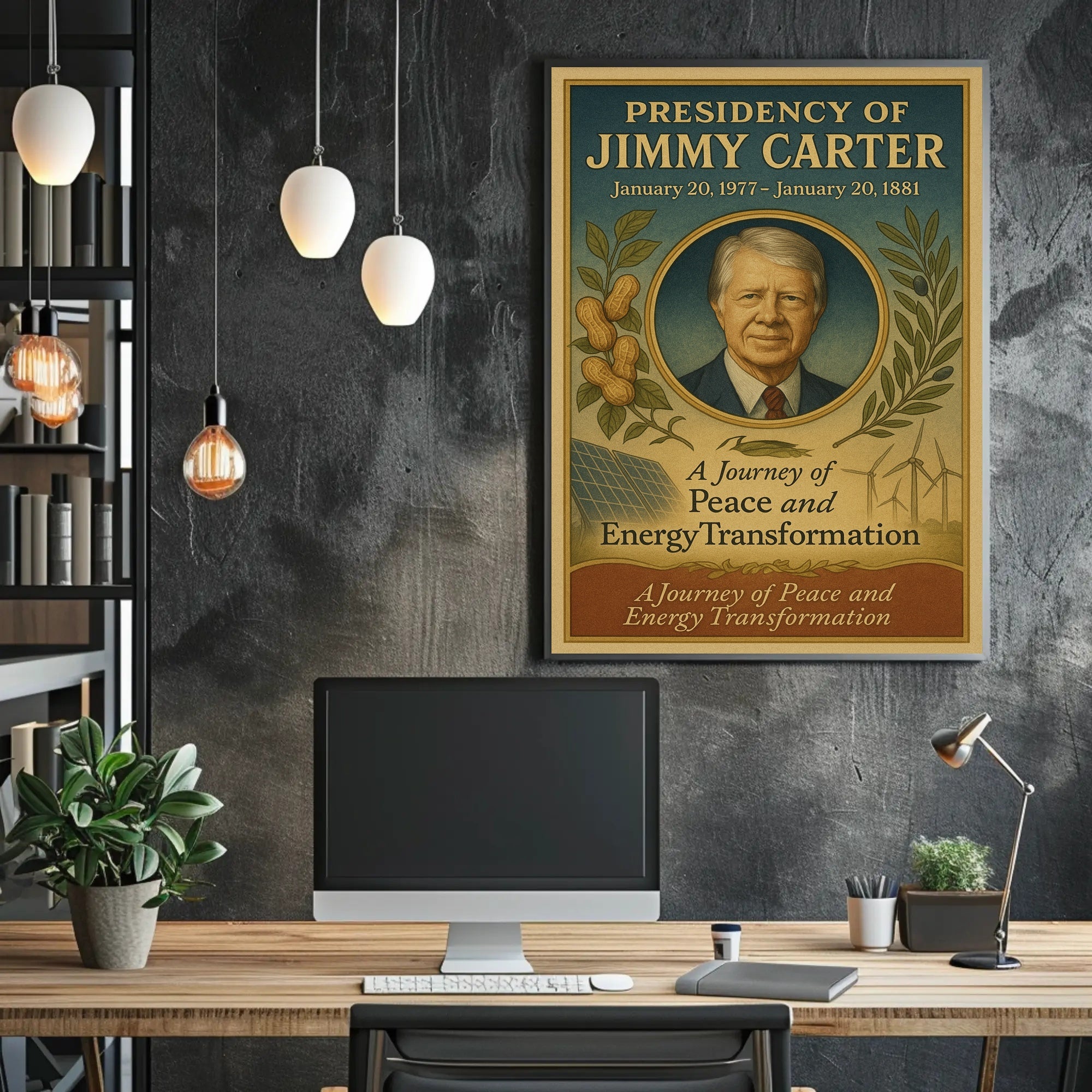 Jimmy Carter Presidency Overview Poster Wall Art Print PosterGoat