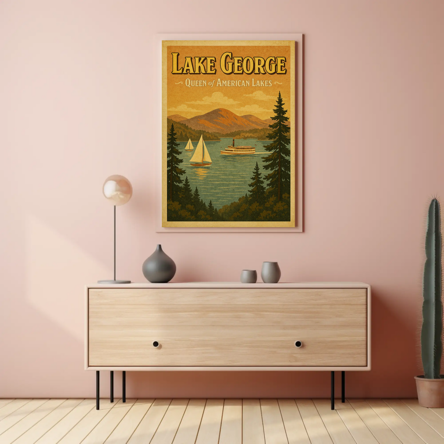 Lake George New York American Lakeside Poster