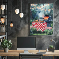 summer barbecue scene Poster
