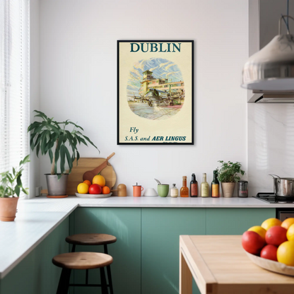 Vintage Poster - Dublin Aer Lingus Airport