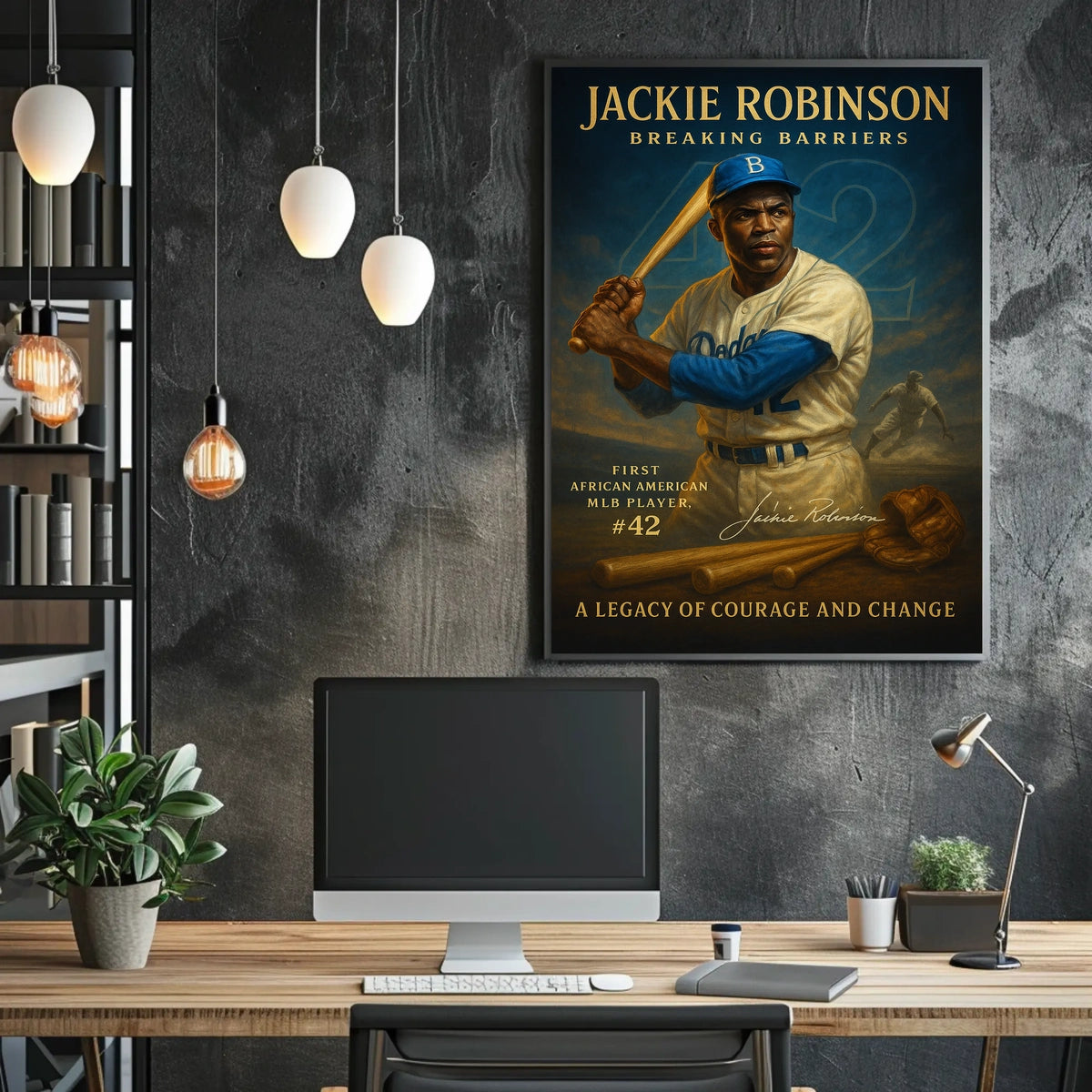 Jackie Robinson Commemorative Sports Poster