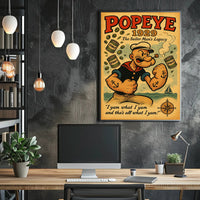 Popeye Vintage Poster Sailor Man Retro Wall Art