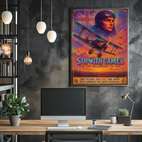 Sopwith Camel Aviation Poster: Bold Historical & Nostalgic Art