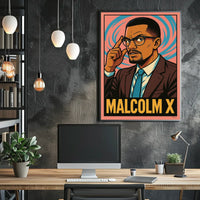 Malcolm X Iconic Leader Poster