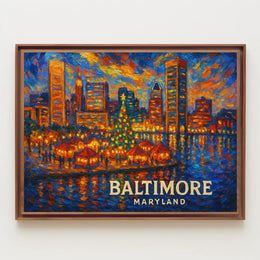 Baltimore Skyline Celebration Poster