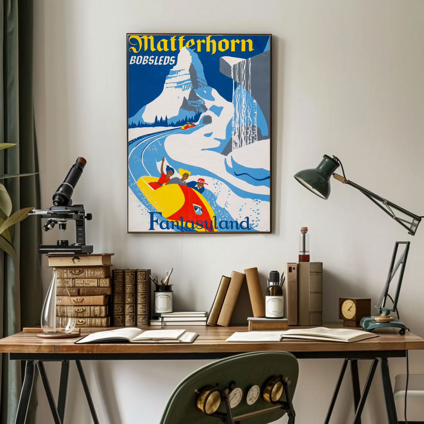 Disneyland Fantasyland Matterhorn 1960 Poster