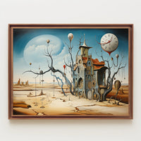 Surrealistic Timepiece Desert Art Print - Abstract or Artistic Poster