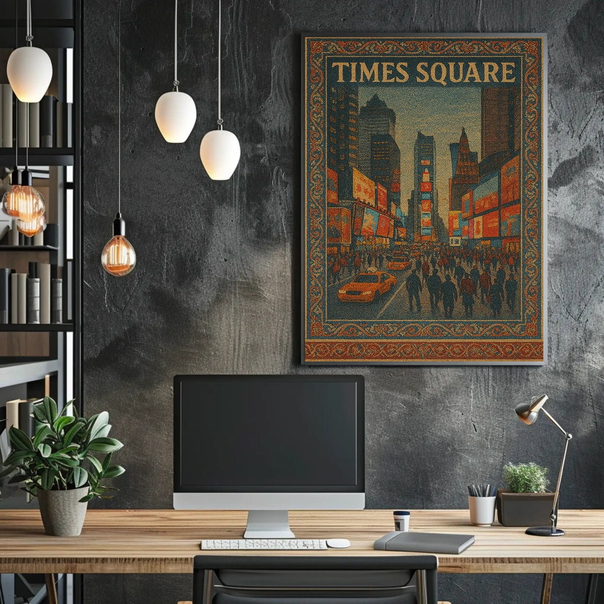 Times Square Tapestry Poster