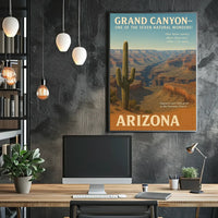 Grand Canyon Vintage Travel Aesthetic Poster